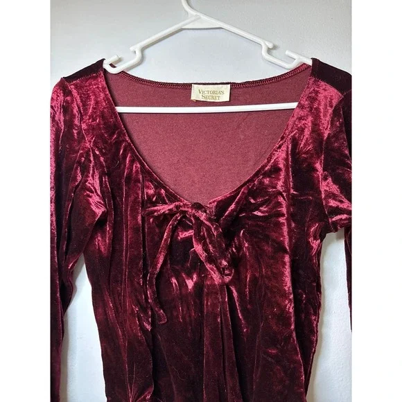 Vintage (90s-00) Victoria Secret Velvet Body Suit (large) - Picture 5 of 9